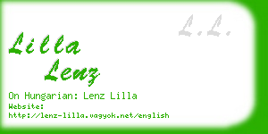 lilla lenz business card